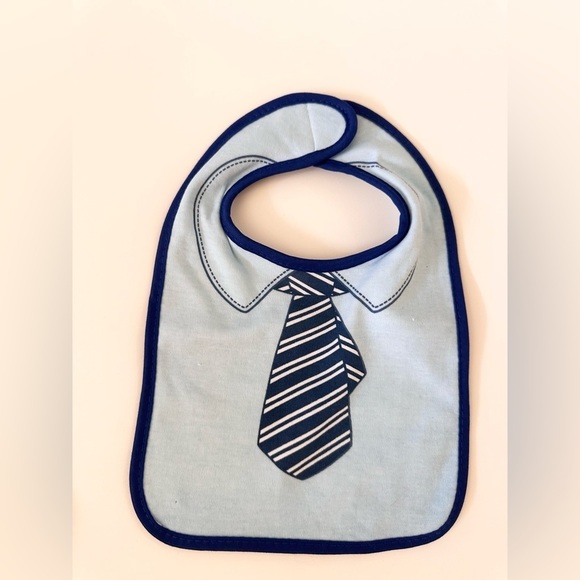 NWT 3-Pack Baby Boys Bibs Blue and White - Picture 4 of 8